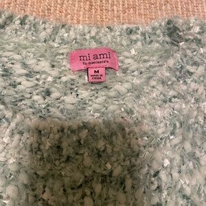 Mi Ami Textured Sweater in Soft Green